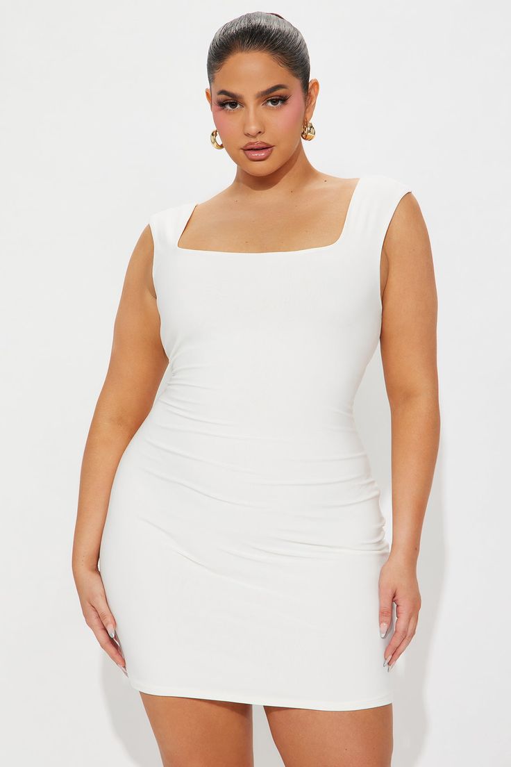 Available In White. Double Lined Micro Mini Dress Square Neckline Sleeveless Bow Tie Back Stretch Length = 30" Self: 96% Polyester 4% Spandex Imported | Bow Baby Double Lined Micro Mini Dress in White size XS by Fashion Nova Sleeveless White Fitted Bodycon Dress, White Stretch Sleeveless Mini Dress, White Sleeveless Stretch Mini Dress, White Fitted Sleeveless Midi Dress, Fitted White Sleeveless Evening Dress, White Fitted Sleeveless Bridesmaid Dress, White Sleeveless Elastane Tank Top, White Bodycon Tank Top, White Sleeveless Fitted Dress With Square Neck