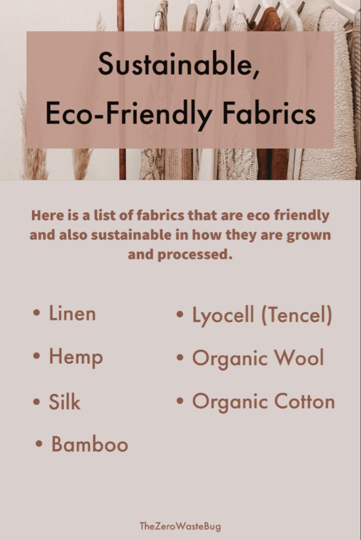 an advertisement for eco - friendly fabrics with the words, organic cotton and bamboo on it