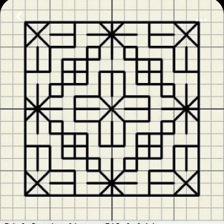 an image of a square quilt pattern with the words's block in black and white