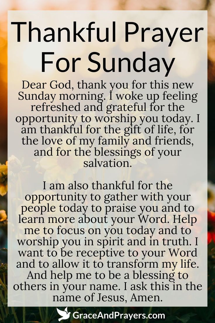 a prayer card with the words, thank for sunday and flowers in front of it