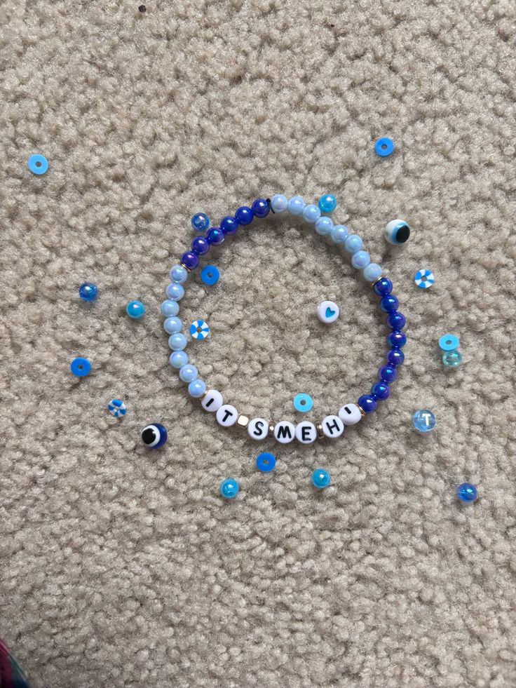 Anti Hero Bracelet, Hero Bracelet, Billie Concert, Taylor Bracelets, Taylor Swift Bracelets, Swift Bracelets, Friendship Bracelets Designs, Anti Hero, Blue Bracelet