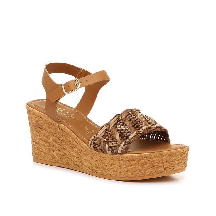 Italian Shoemakers-Rayla Wedge Sandal Enjoy sunny spring days and summertime breezes in the Rayla sandals from Italian Shoemakers.This pair features an intricate woven strap, a sturdy wedge heel, and a platform design. Leather Wedge Sandals With Braided Straps For Vacation, Leather Wedge Sandals With Braided Straps For Beach, Leather Wedge Sandals With Braided Straps For Summer, Brown Woven Leather Wedge Sandals For Vacation, Leather Wedge Sandals With Braided Straps For Spring, Braided Open Toe Sandals For Beach Season, Brown Straw Sandals For Spring, Woven Leather Wedge Sandals For Beach, Summer Brown Woven Leather Wedge Sandals