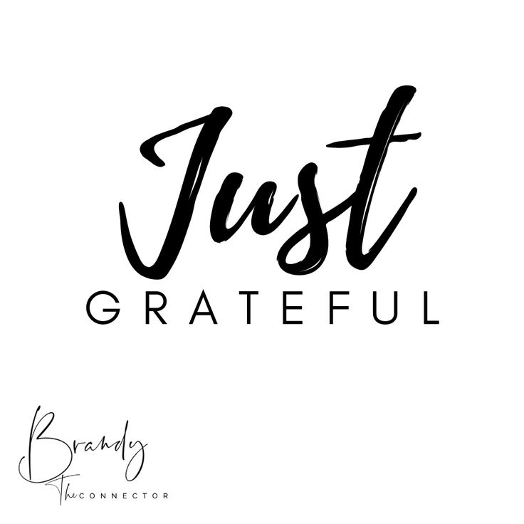 the just grateful logo is shown in black and white