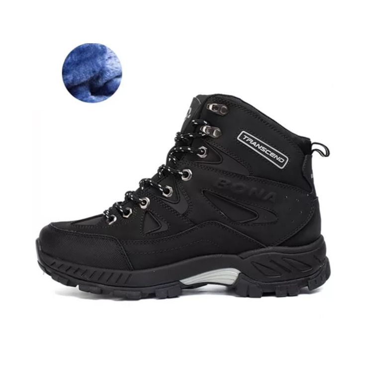 Lester-Men's-Hiking-Shoes-Color-Black-uss-ultra-shoes-1 Winter Hiking Boots With Slip-resistant Round Toe, Breathable Synthetic Lace-up Boots, Breathable Lace-up Synthetic Boots, Winter Sports Wear-resistant Boots, Wear-resistant Winter Sports Boots, Casual Black Waterproof Wear-resistant Boots, Wear-resistant Sports Boots With Round Toe, Durable Synthetic Lace-up Waterproof Boots, Casual Wear-resistant Sports Boots