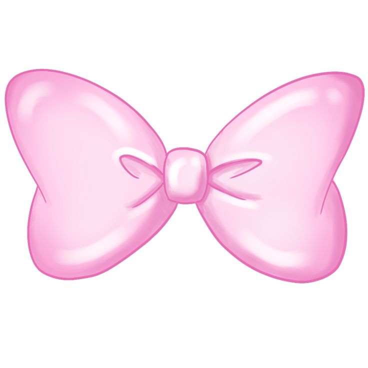 a pink bow on a white background