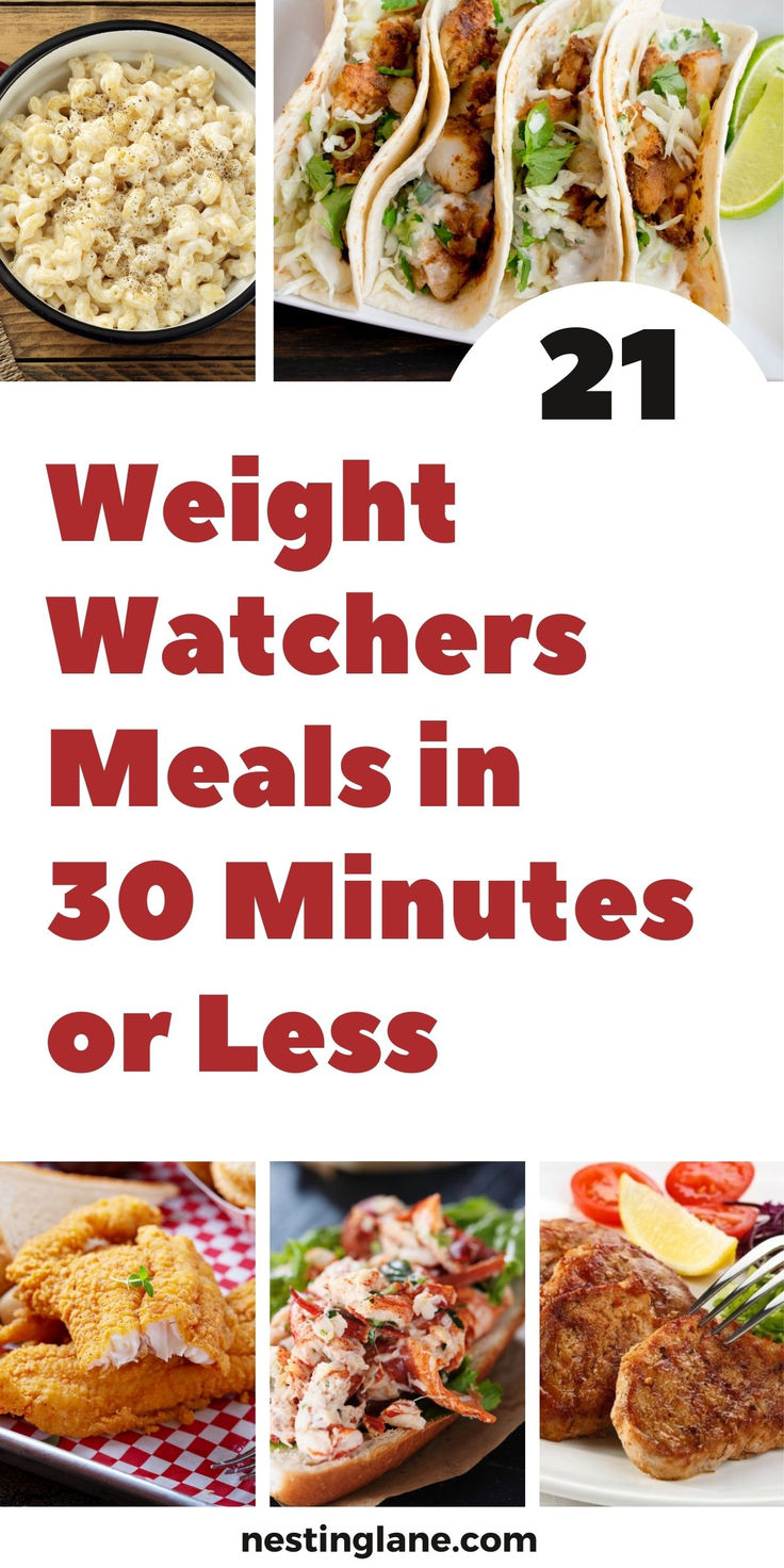 Graphic for Pinterest of Quick And Easy: 21 Weight Watchers Meals In 30 Minutes Or Less. Ww 2024, Grapefruit Juice Diet, Weight Watchers Food Points, Tortilla Soup Easy, Weight Watchers Program, Ww Meals, Smart Points Recipes, Weight Watchers Smart Points, Weight Watchers Chicken