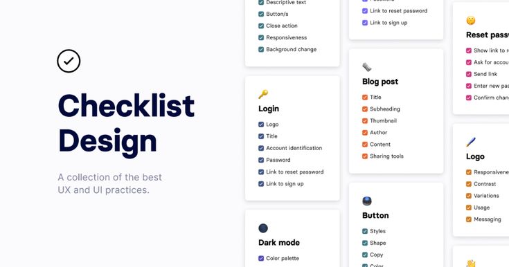 the checklist design is displayed on a white background