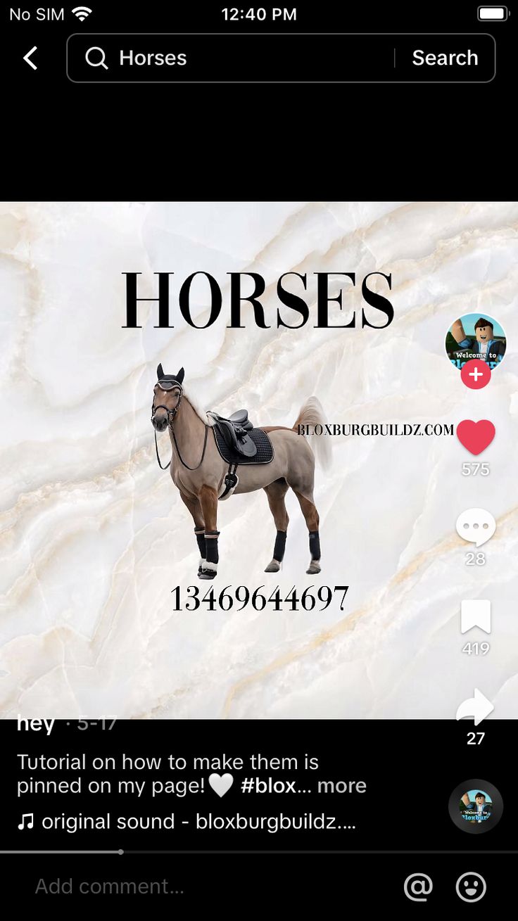 the horse is standing in front of an email message