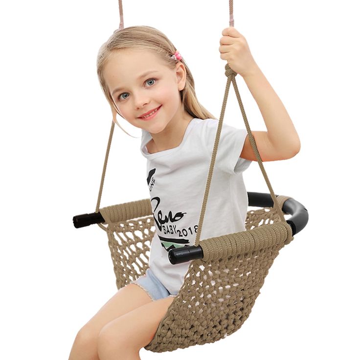 PRICES MAY VARY. ★【Comfortable & Durability】This toddler swing seat made of by polyester climbing rope material, not afraid of getting dirty, easy to clean, with high impact and abrasion resistance, hand-knitting design which is more comfortable and breathable ★【Security Protection】Ergonomic design, the comfortable U-shaped cradle not only deeply protects the baby's spine, but also effectively prevents children from turning back. The problem of backward swing can be adjusted by adjusting the spi Kids Tree, Diy Swing, Backyard Swings, Indoor Swing, Outdoor Trees, Tree Swing, Backyard Lighting, Kids Outdoor, Kids Seating