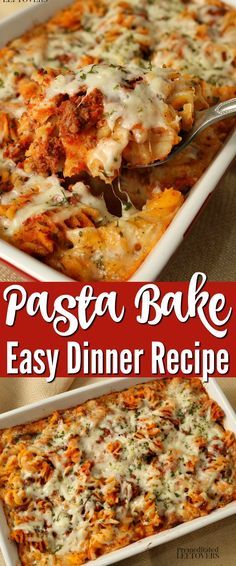 pasta bake is an easy dinner recipe