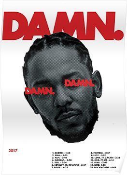 a poster with the words damn on it