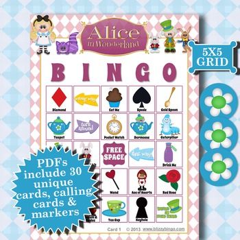 alice and the wonderland tea party printable game