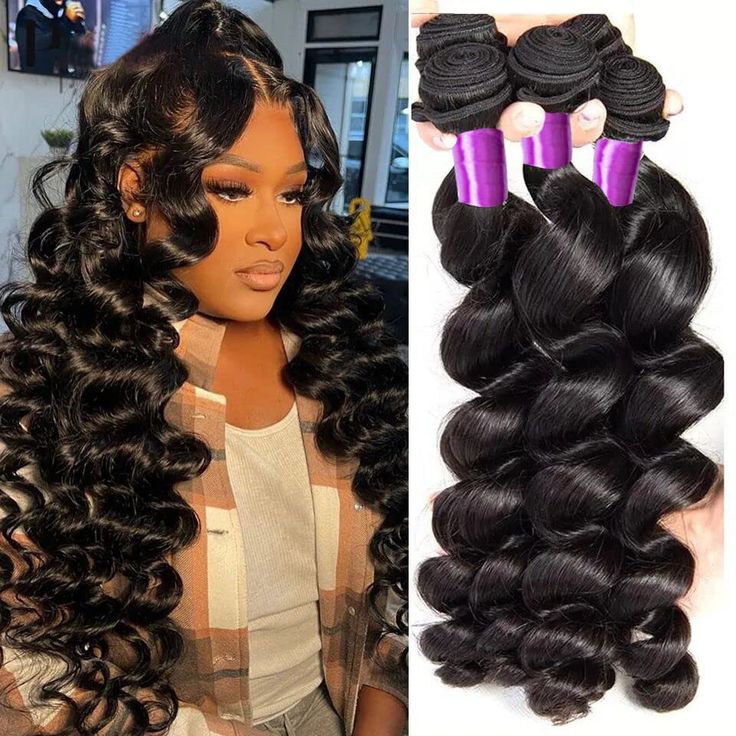 PRICES MAY VARY. Hair Material:Loose Wave Bundles, 100% Unprocessed Virgin Human Hair Bundles Cut from Young Girls,Can be Dyed,Staightened,Curled,Bleached or Styled as Your Own Hair. Advantage:100% Human Hair Loose Curly Wave Bundles ,True to Length,Soft,Healthy,Minimum Tangle,Minimum Shedding,No Strange Smell,No Chemical Processed,Full & Healthy Ends,Natural Looking and Super Beautiful.It Can Be Hold Curls Well. Hair Texture:Double Machine Weft, High Elasticity & Bouncy, Tight & Neat, None-chem Loose Wave Bundles, Brazilian Human Hair Weave, Loose Waves Hair, Human Hair Color, Brazilian Hair Weave, Brazilian Remy Hair, Remy Hair Extensions, Raw Hair, Brazilian Virgin Hair