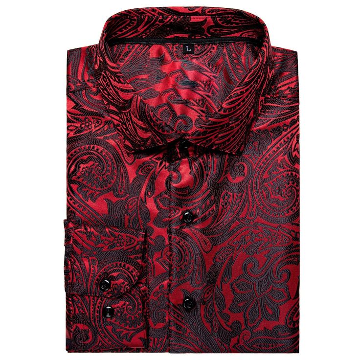 This is the perfect shirt for any man who wants to look stylish and sophisticated. The paisley print is elegant and timeless, and the shirt fits comfortably and looks great on anyone. Whether you're dressing up for a special event or just want to feel your best, this is the shirt for you. Handmade 100% Silk Paisley Dry Clean Only - 30-DAY MONEY-BACK GUARANTEE - Try it! If you don't love it, send it back. We offer free shipping on returns and exchanges. Take your time! You've got 30 days to decid Classic Long Sleeve Shirt With Paisley Print, Classic Long Sleeve Paisley Print Shirt, Patterned Long Sleeve Formal Shirt, Formal Long Sleeve Paisley Print Shirt, Formal Long Sleeve Patterned Shirt, Classic Patterned Top For Formal Occasions, Elegant Patterned Formal Shirt, Elegant Formal Patterned Shirt, Patterned Fitted Top For Formal Occasions