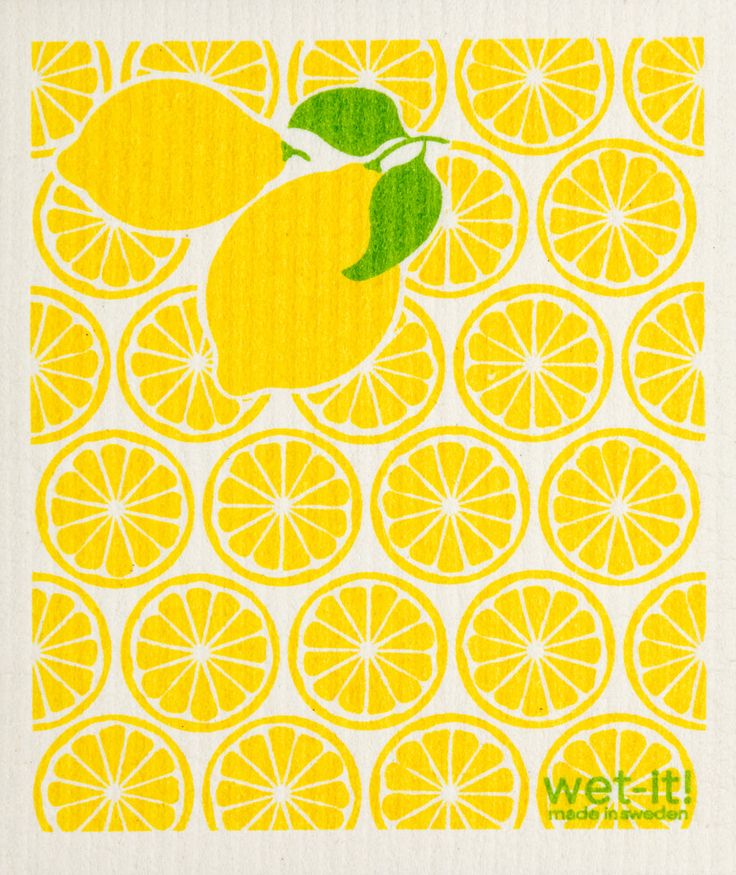 an orange and lemon print on white paper