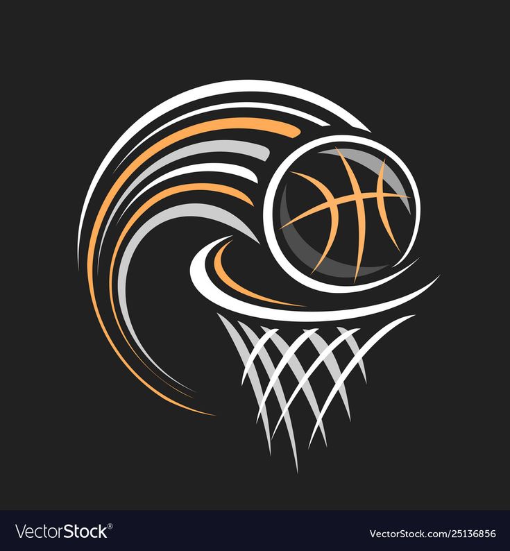 an abstract basketball ball flying through the air with waves and lines around it on a black background