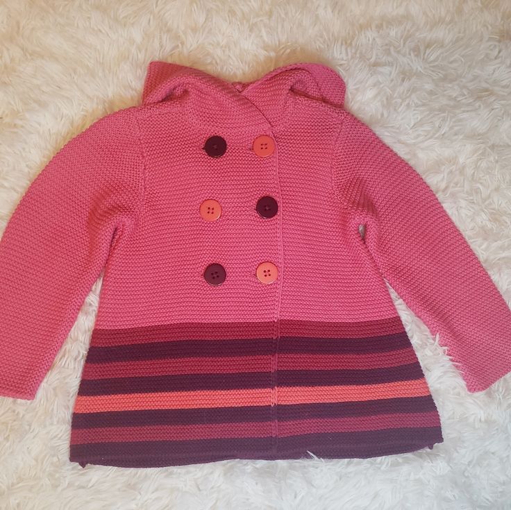 Brand New Toddlers Sweater. Extra Button Included With New Tag. Thanks For Looking Cute Cotton Sweater With Buttons, Cute Cotton Buttoned Sweater, Cute Winter Outerwear With Buttons, Cute Winter Tops With Button Closure, Purple Buttoned Sweater For Fall, Purple Button Sweater For Fall, Playful Pink Cardigan For Fall, Purple Buttoned Winter Tops, Winter Purple Tops With Button Closure