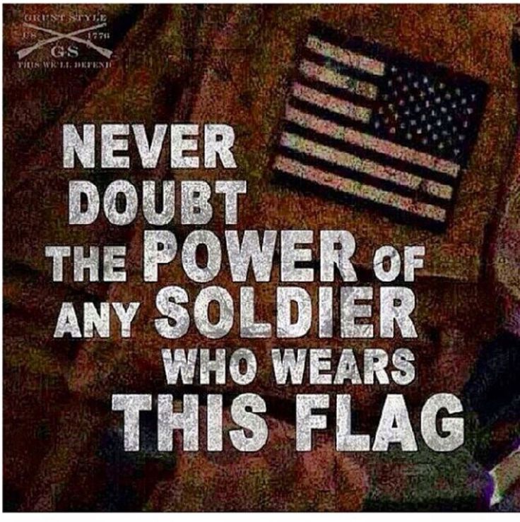 an image of a facebook page with the message never doubt, the power of any soldier who wears this flag