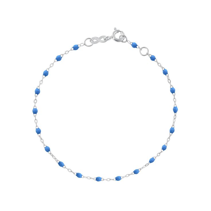 Gigi Clozeau - Classic Gigi Blue bracelet, White Gold, 6.7 White And Blue Bracelet, Bracelet White Gold, Colorful Inspiration, Fresh Perspective, Blue Bracelet, Everyday Look, Beaded Necklace, White Gold, Bracelet