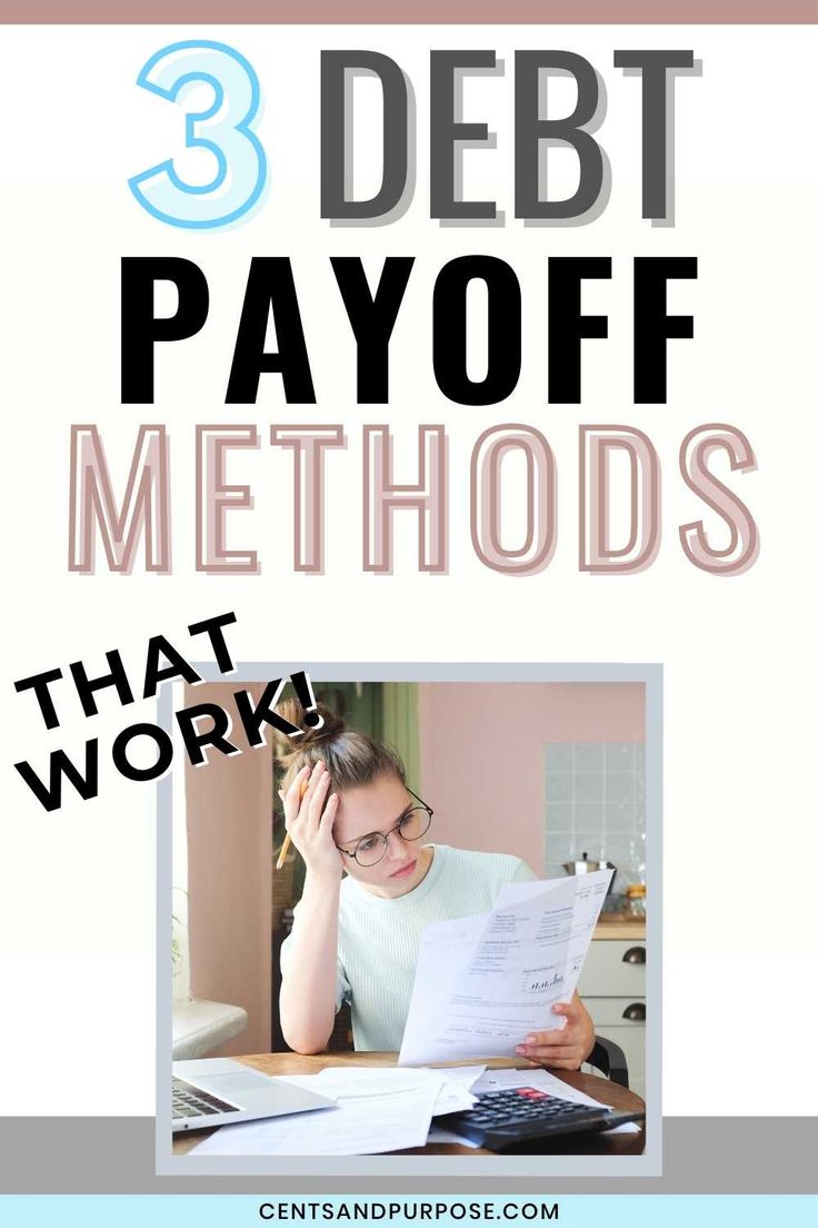 a woman sitting at her desk with the title 3 debt payoff method that works