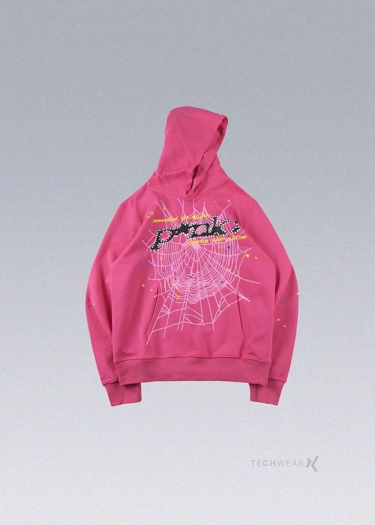 Sp5der 555 Hoodie Pink 555 Hoodie, 555 Spider Hoodie, Spider 555 Hoodie, Pink Hoodie Aesthetic, 4tune Hoodie, Sp5der Hoodie Outfit, Street Wear Hoodies, 555 Hoodie, Pink Graphic Hoodie