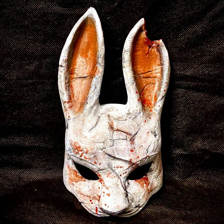 3D Printable The Horror Rabbit Mask - Bunny Mask - for Halloween Cosplay by Bstar3Dprint Huntress Cosplay, Scary Circus, Rabbit Halloween, Rabbit Mask, Scary Halloween Masks, Mascaras Halloween, The Huntress, Bunny Mask, Mask Drawing