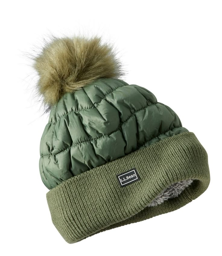 Women's Puffer Pom Hat | Winter Hats & Beanies at L.L.Bean Colorado Fits, Feather Comforter, Maternity Nursing Clothes, Insulated Jacket Women, Gifts 2023, Cable Knit Hat, Warm Winter Hats, Puffer Jacket Women, Panel Hat