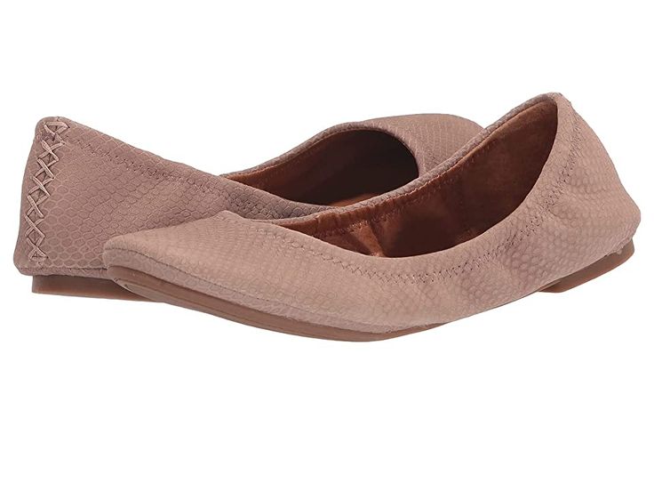 Lucky Brand Emmie - Women's Shoes : Light Antler : The Lucky Brand Emmie leather flat is feminine and versatile with an easy slip-on design, elasticized topline, and a plain rounded toe. Topstitching at heel counter. Breathable man-made lining. Lightly padded footbed provides long-lasting comfort. Flexible rubber outsole. Imported. Measurements: Heel Height: 1 4 in Weight: 4 oz Product measurements were taken using size 8.5, width M. Please note that measurements may vary by size. Weight of foot Leather Slip-on Ballet Flats For Spring, Spring Suede Slip-ons With Leather Footbed, Casual Leather Flats With Textured Footbed, Comfortable Leather Slip-ons For Spring, Beige Flats With Leather Footbed, Comfortable Beige Flats With Leather Footbed, Comfortable Beige Leather Flats, Spring Leather Slip-ons With Textured Sole, Comfortable Almond Toe Flats With Leather Footbed