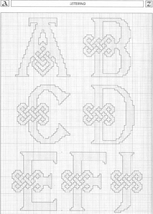 a cross stitch pattern with the letters s and d on it, as well as an image