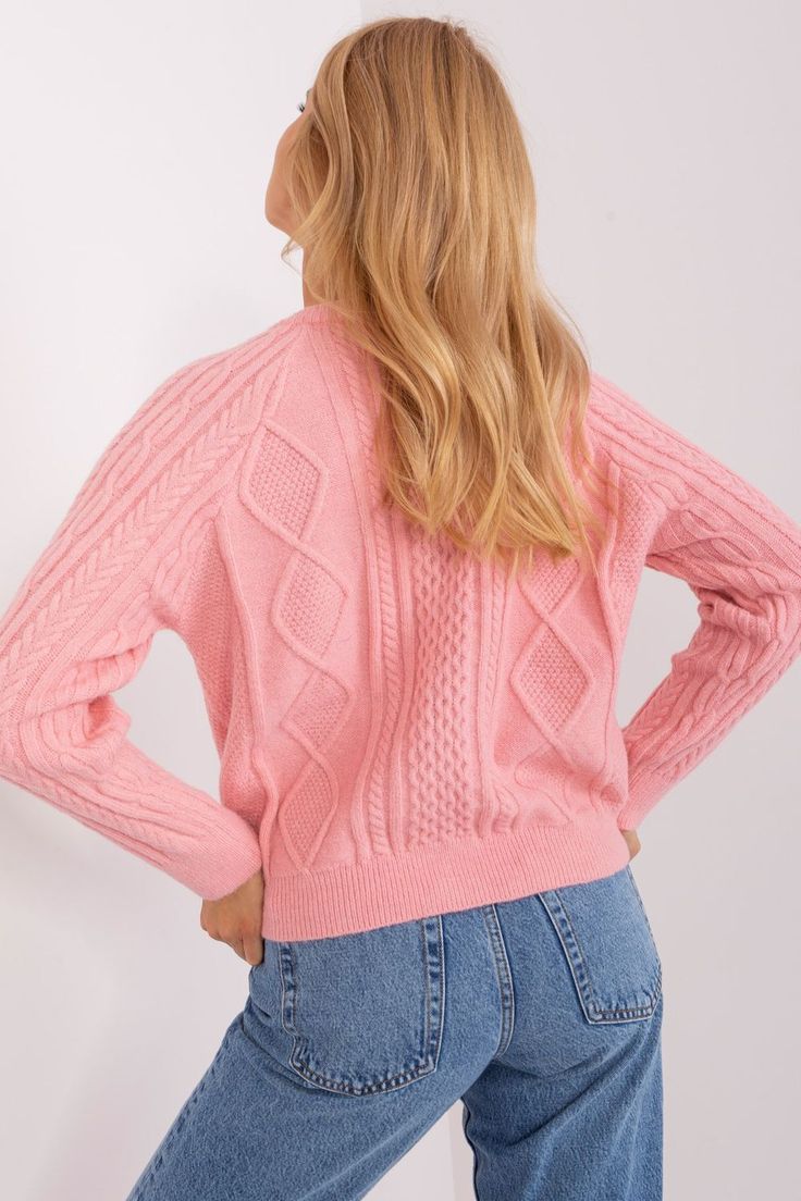 This women's sweater is perfect for everyday wear. Its variegated fabric texture gives it a unique look that stands out in a crowd. The sweater has a standard length and a round neckline, making it comfortable and easy to wear. It is an excellent choice for those who appreciate casual, casual style. Buttons on the front add character to the sweater and allow you to adjust the fit. You can wear it in many different ways to suit your individual style. It's a great option for colder days when you w Textured Sweater, Pink Cardigan, Fabric Texture, Individual Style, Cold Day, Suits You, Women's Sweater, Round Neckline, Casual Style