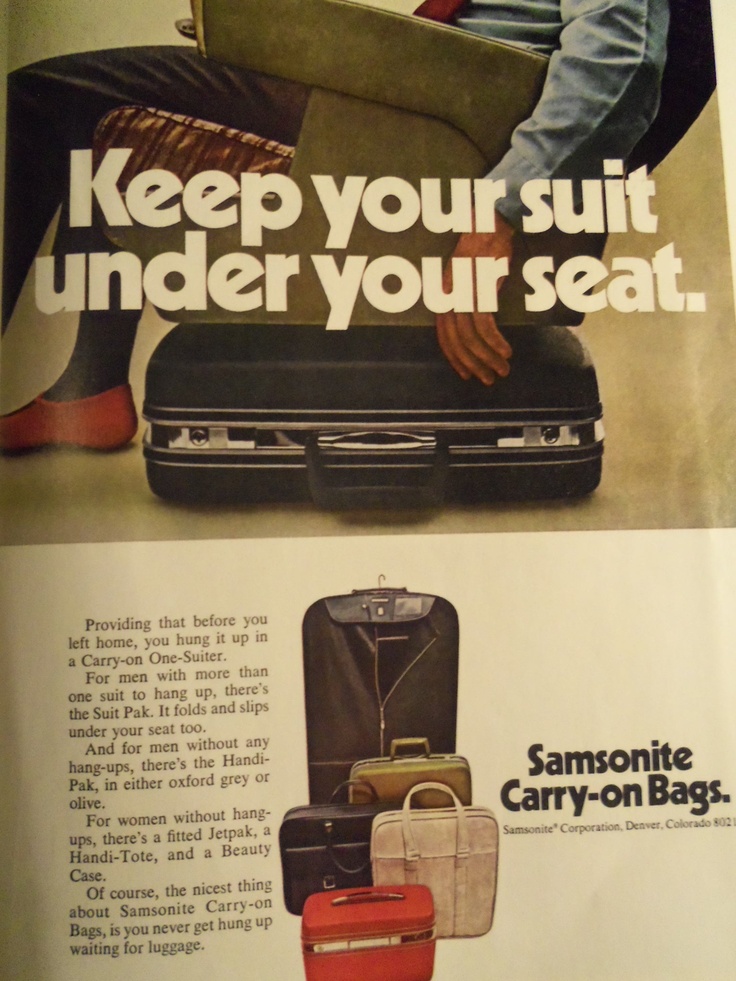 an advertisement for samsonite carry on bags