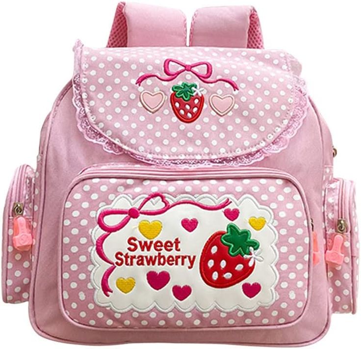 Kawaii Backpack, Kids School Backpack, Mini Mochila, Flap Backpack, Student Girl, Girl's Back, Sweet Lady, Cute Strawberry, Laptop Rucksack