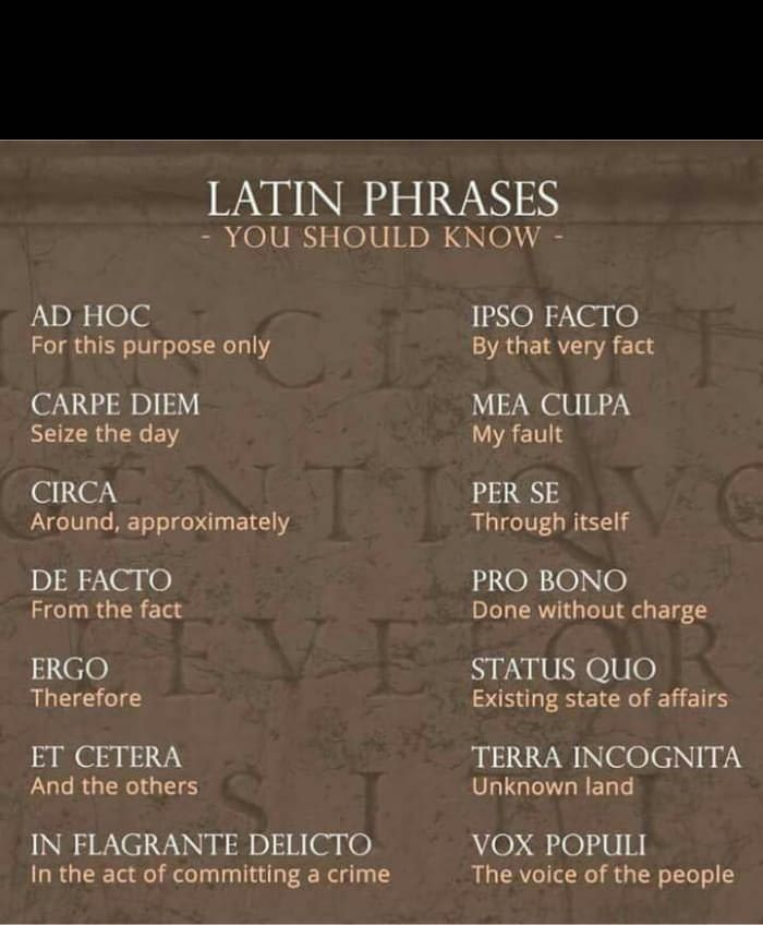 latin phrases you should know about in this video i'm going to learn how to use them