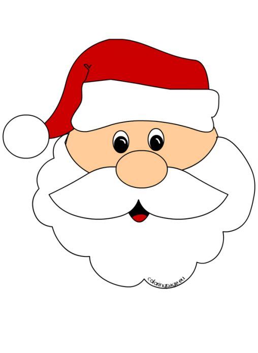 a santa claus face with a red hat