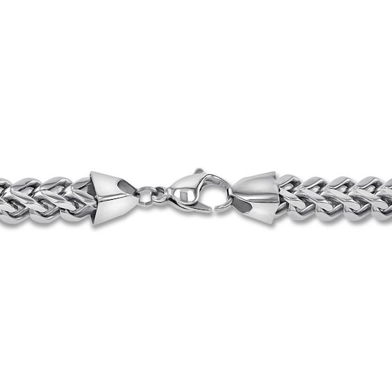 Crafted of solid stainless steel, this Franco chain necklace is 24 inches in length and fastens with a lobster clasp. Lobster Clasp, Chain Necklace, Stainless Steel, Chain