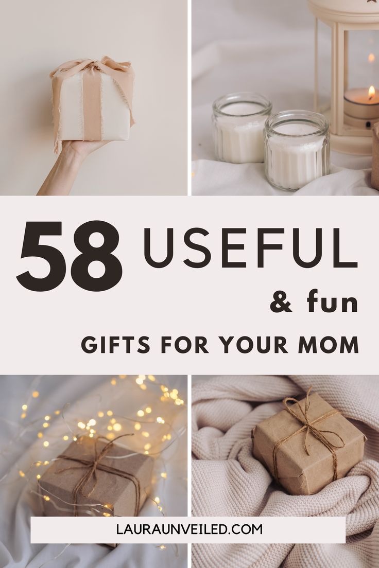 a pin that says in a large font 58 Useful & Fun Gifts for Your Mom Good Gifts For Your Mom, Good Mom Gifts Christmas, Mother’s Day Presents Ideas, What To Get My Mum For Christmas, Kitchen Gifts For Mom, Good Gifts For Grandma, Cool Gifts For Mom, Gifts To Get Your Mom For Christmas, Diy Christmas Gifts Mom