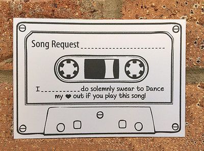 a sticker that says, song request i do solemnly swear to dance my out if you play this song