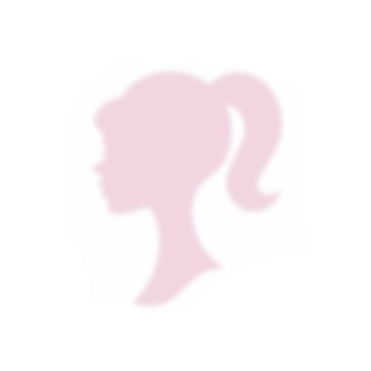 the silhouette of a woman's head is shown in pink on a white background