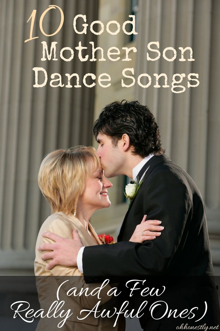 a man and woman embracing each other with the words 10 good mother son dance songs