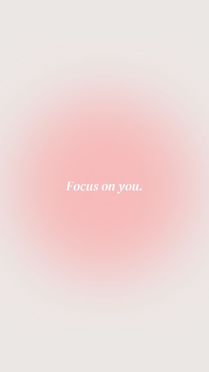 the words focus on you are written in white and pink, against a pale background