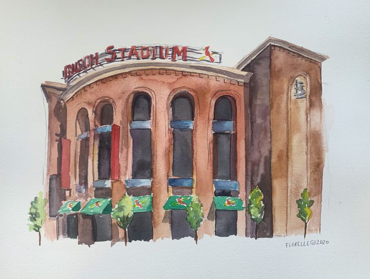 I’m an artist from Saint Louis and I often find myself painting all the places and things that people love. Like stadiums, pets, children and weddings! St Louis Art, Busch Stadium, Popular Paintings, Homeschool Art, Paintings Prints, St Louis Cardinals, Paintings & Prints, New Hobbies, Art Stuff