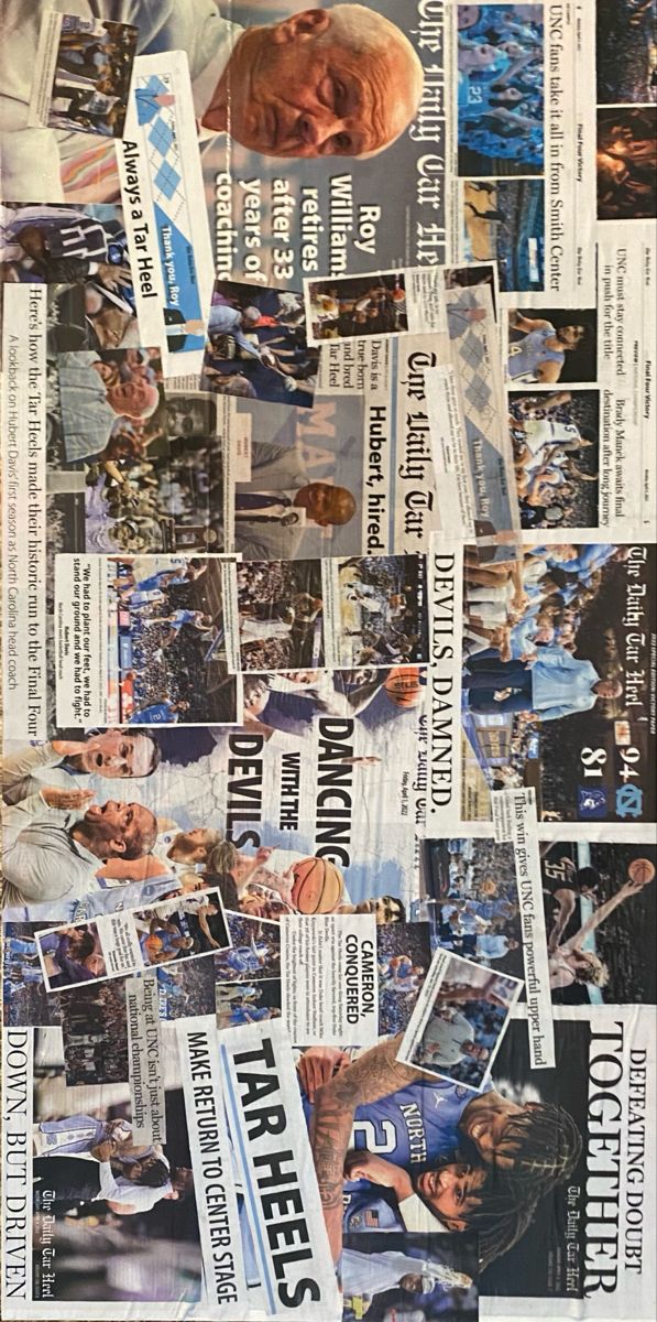 an image of newspaper covers with sports images on them and people in the middle one