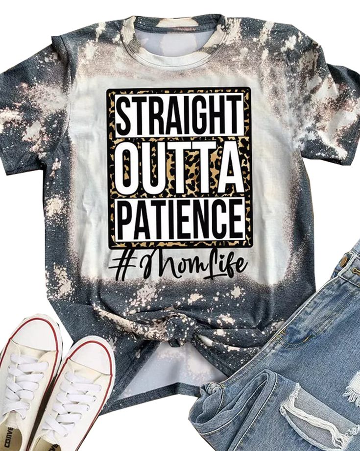 PRICES MAY VARY. ❤Material: Cotton Blend, High Quality, Soft And Breathable, Make You Comfortable All Day ❤Features: Funny Mom Life Leopard Bleached T-Shirt for Women, Letters Printed Cute Graphic Tees, Short Sleeve, O Neck, Gift Shirt for Vacation. Mama Life Bleached Shirt, Ladies Funny Leopard Print Distressed Short Sleeve Tops, Mother's Day Gift Shirt ❤Occasions: Suitable for Work,Life, Office, Date, School, Gathering, Vacation, Holiday, Outdoors, Casual, Out, Daily Wear. You Can Pair This Ba Mom Clothing, Momma Shirts, Leopard Graphic, Fun Mom, Mom Accessories, Baseball Mama, Bleach T Shirts, Distressed Shirt, Women Tie