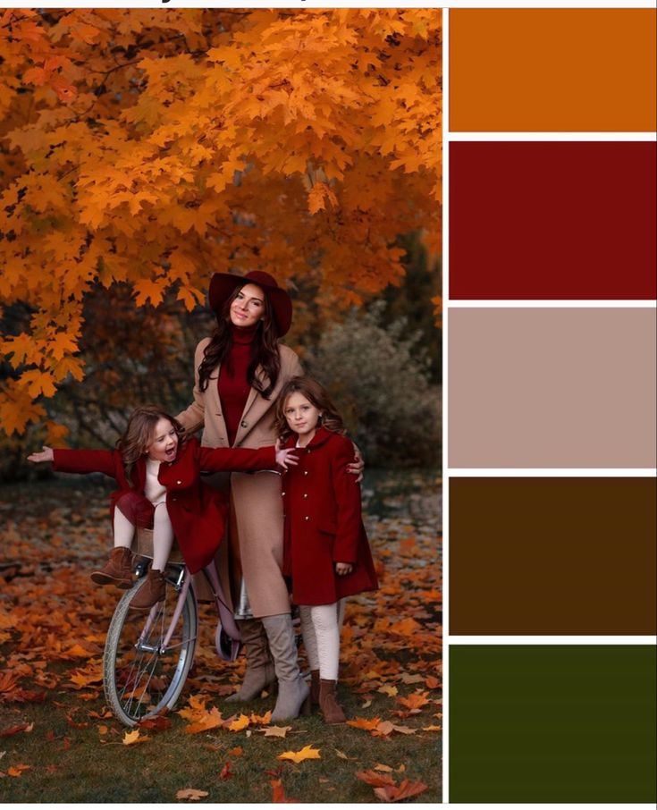 Fall Colour Palette Outfits, Fall Outfit Moodboard, Fall Color Family Picture Outfits, Family Christmas Pictures Outfits, Autumn Color Palette Fashion, Fall Family Outfits, Christmas Pictures Outfits, Fall Color Schemes, Christmas Family Photoshoot