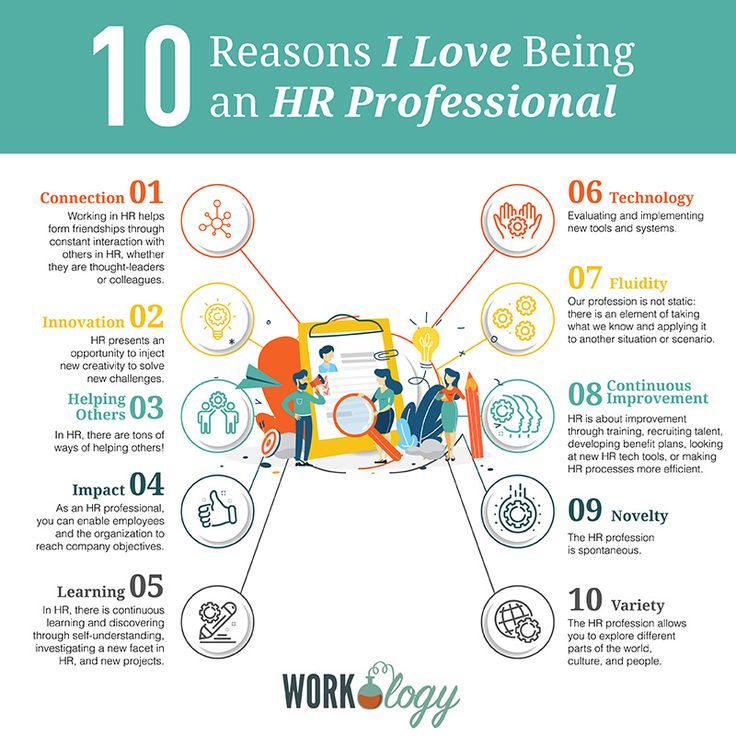 the 10 reason i love being an hrr professional info graphic by workcopy