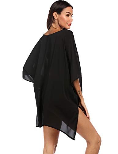 US?only.Free?delivery?in??3-7?business?days. 100% Rayon Features: Deep v neckline.sexy open side split on asymmetrical hem. batwing sleeve. relaxed loose silhouette.simple and plain This coverup can also be used as daily outfit. best match for any summer shorts &pants or wear as casual dress.fashionable and elegant Easy to match: Perfect for womens Bikini. Swimwear. Swimsuits. Beachwear. Bathing Suits. Monokini. Tankini. Casual. Ect Great For Many Occasions: Suitable for beach. party. poolside . Chic Plain Summer Blouse, Summer Asymmetrical Hem Solid Color Blouse, Summer V-neck Blouse For Night Out, Asymmetrical Hem Solid Color Summer Blouse, Summer Blouse With Asymmetrical Hem, Summer Oversized Solid Color Blouse, Oversized Blouse For Summer, Oversized Solid Color Blouse For Summer, Oversized V-neck Cover-up For Summer