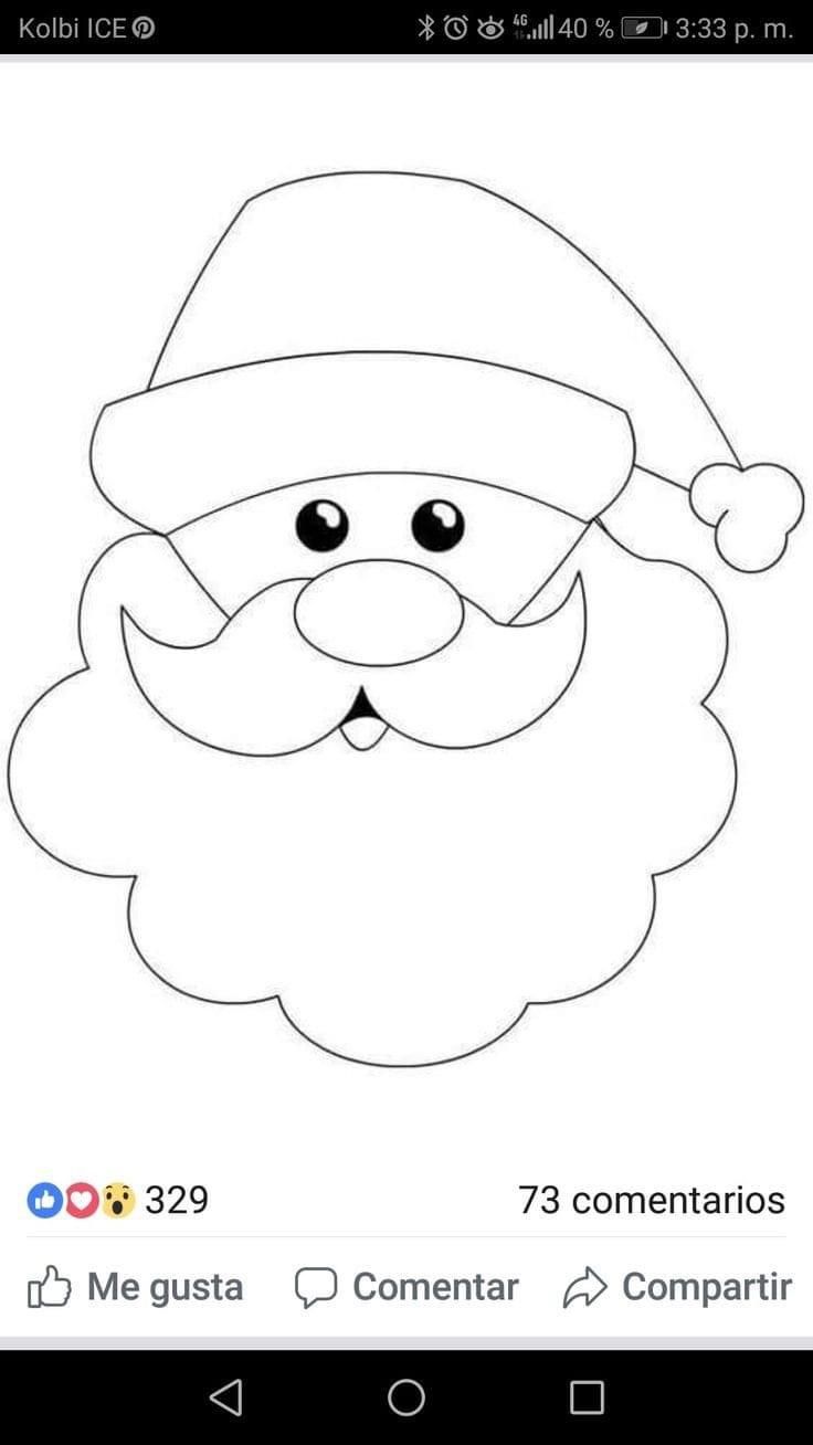 the santa claus face is shown on an iphone screen