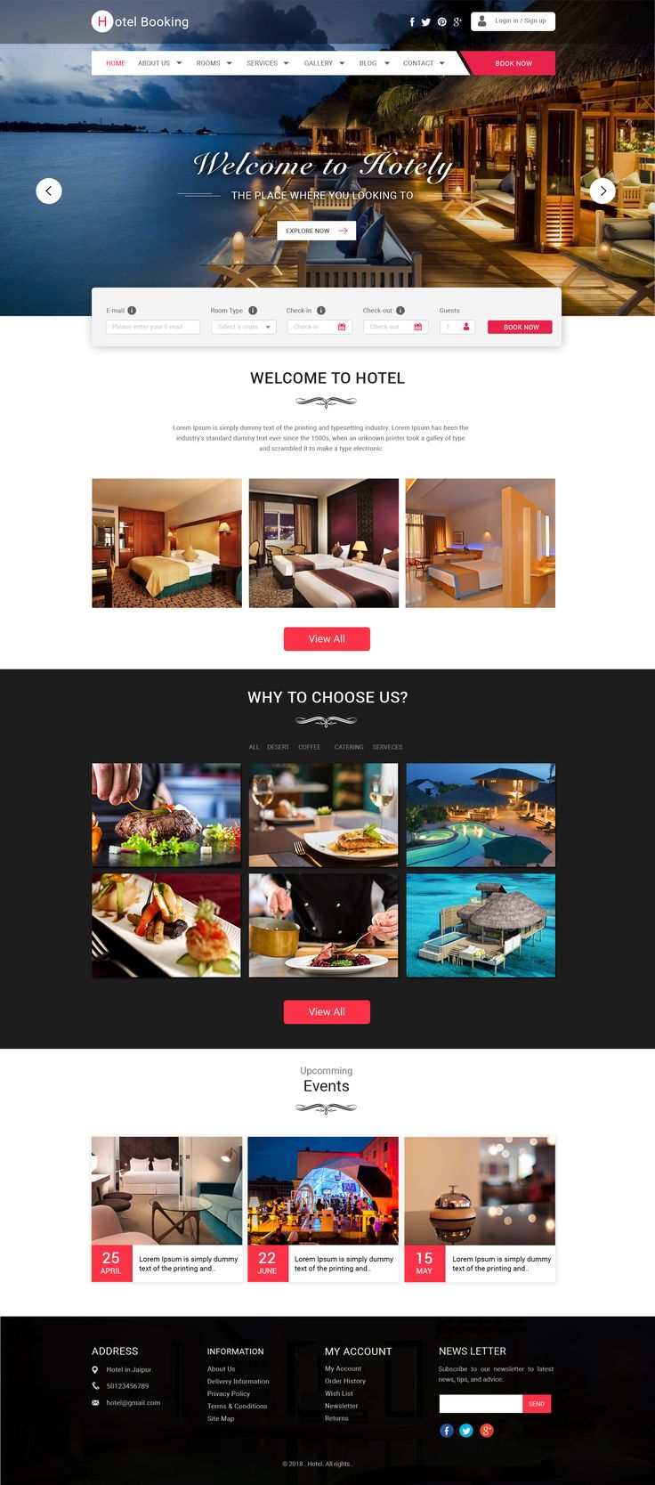 an image of a web page for a hotel