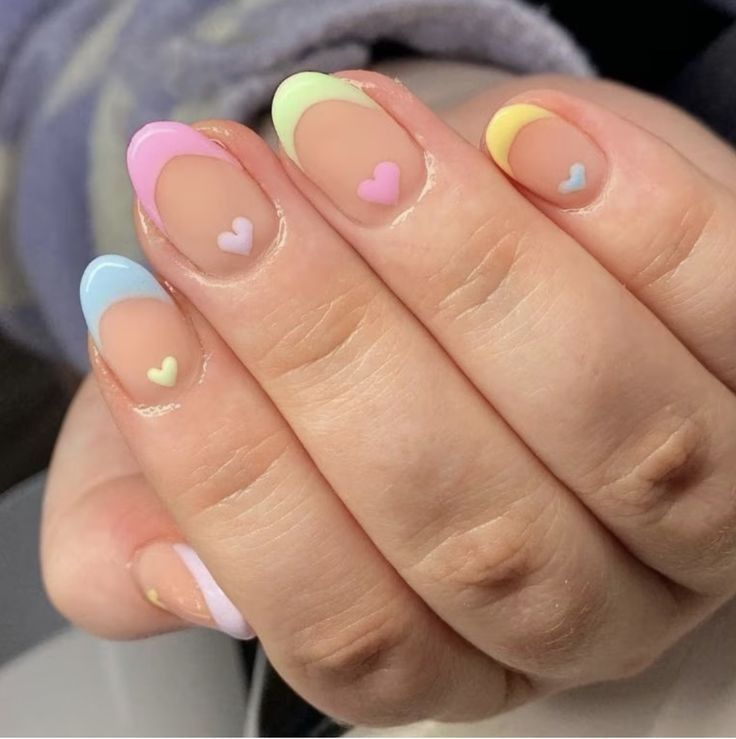 Pastel Nail Art, Teen Nails, Multicolored Nails, Pastel Nails Designs, Graduation Nails, Cute Simple Nails, Simple Gel Nails, Summery Nails, Girly Acrylic Nails