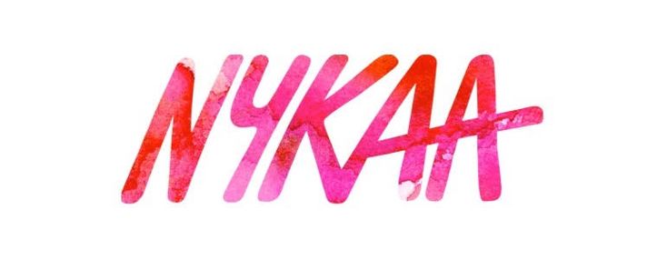 the word nykaa painted in pink and red